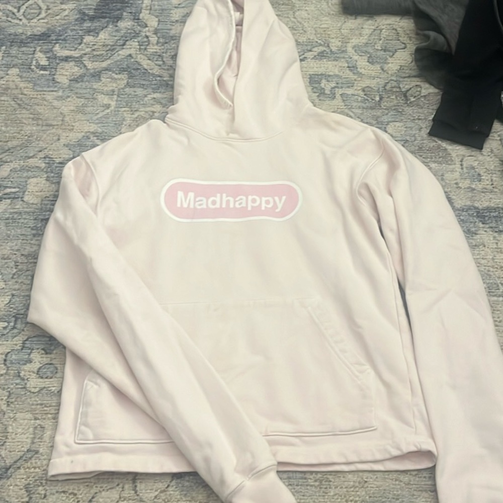Pale Pink Mad Happy Hoodie
